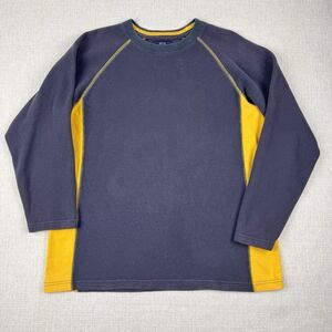 Sonoma Vintage Long Sleeve Shirt Men's 90s Y2K Gray Yellow Skater Sweater Large